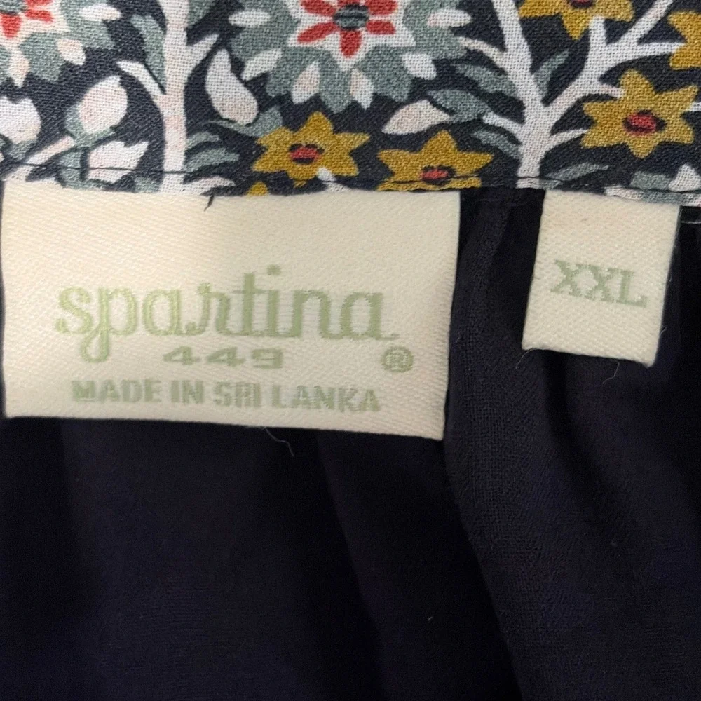 Spartina 449 Women Catalina Boho Floral Paisley Mini Tunic Dress Long Sleeve XXL - Picture 7 of 9